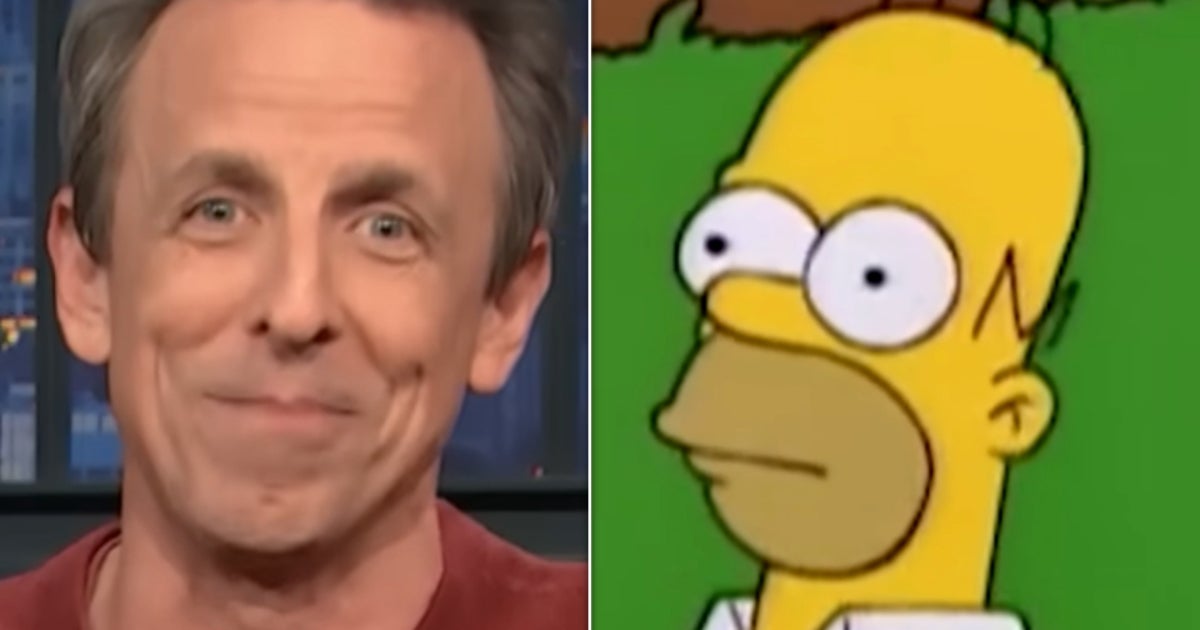 Seth Meyers Spots A Classic 'Simpsons' Moment From Joe Biden