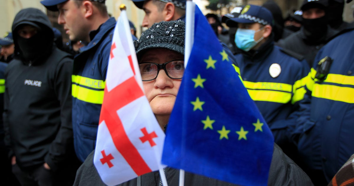 NextImg:Georgian Protesters And Police Clash After Prime Minister Suspends Talks On Joining The EU