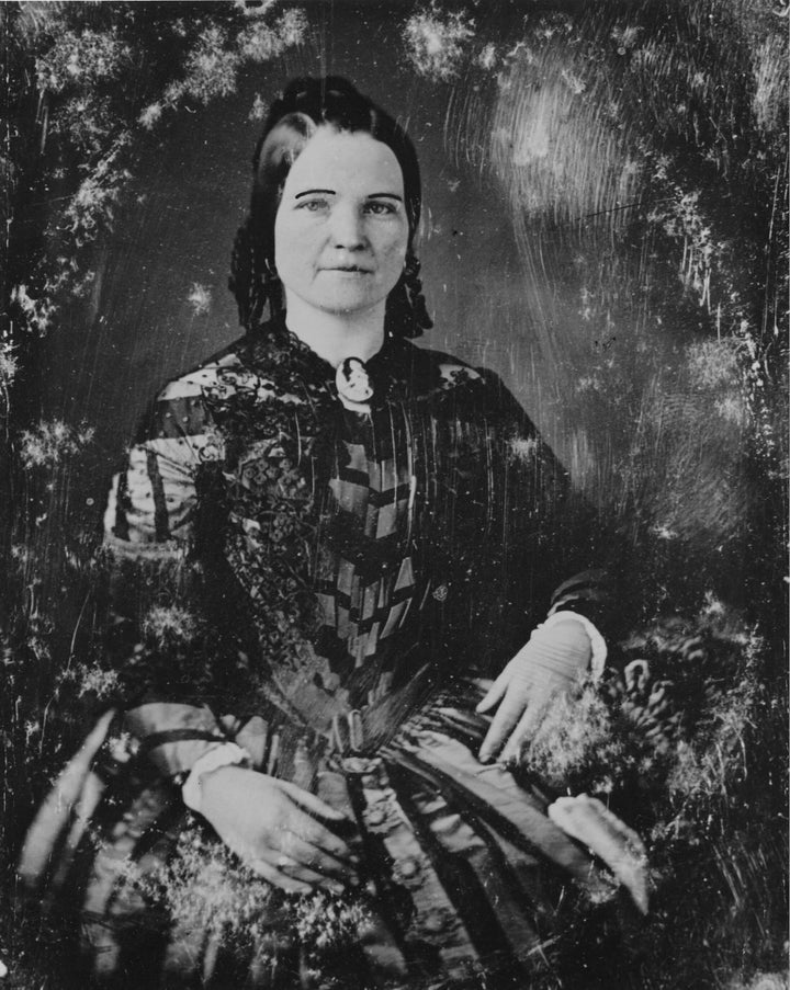 First lady Mary Todd Lincoln is seen in an undated daguerreotype. Her half-sister, Emilie Todd Helm, was pardoned by then-President Abraham Lincoln following the Civil War.