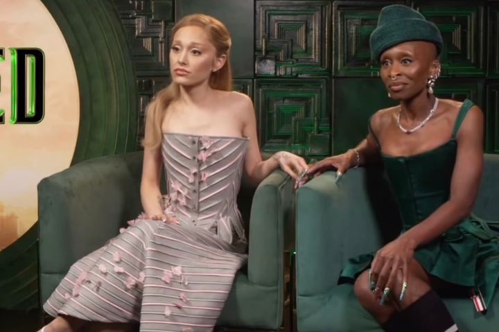 Ariana Grande and Cynthia Erivo speaking to Out magazine