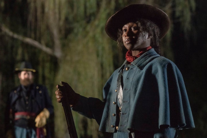 Cynthia Erivo in character as Harriet Tubman