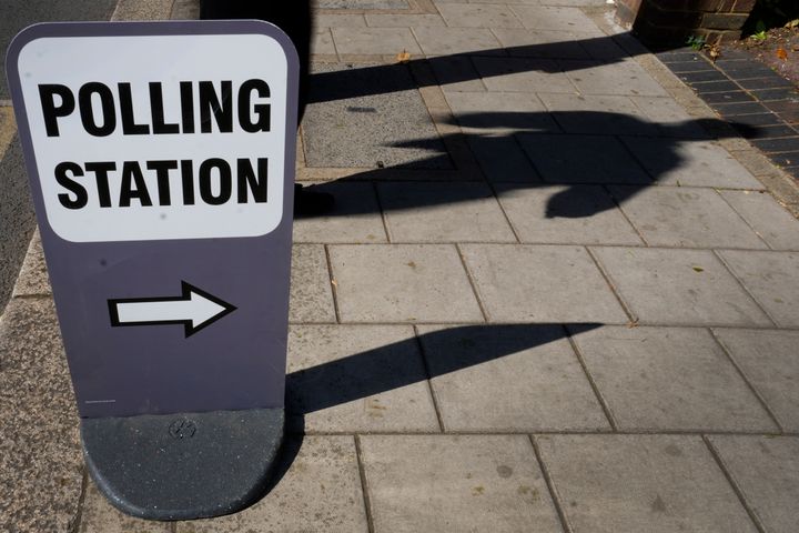 A polling station on election day in July.