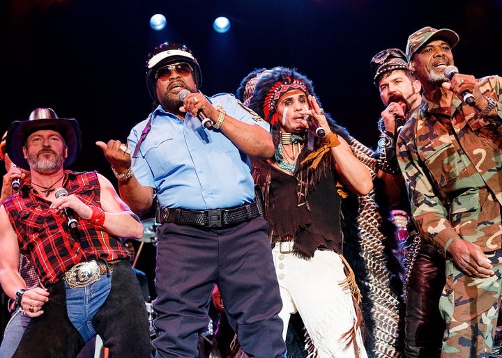 Victor Willis, second from left, performs with the Village People in 2018. 