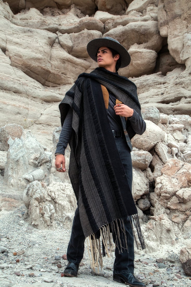 A model wears one of Rhiannon Griego's designs.