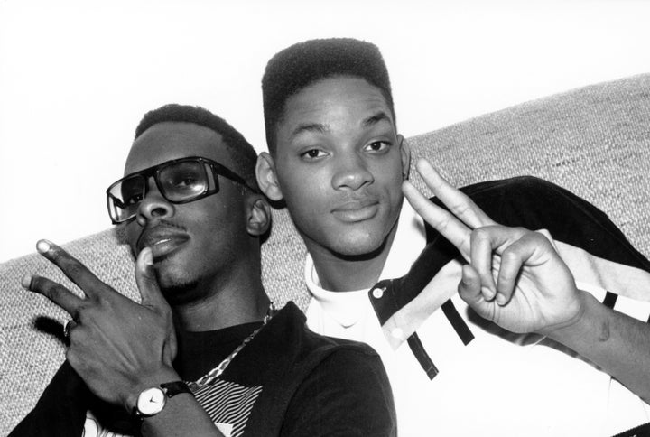 Photo of Jazzy Jeff & the Fresh Prince, the hip hop duo comprised of Jeffrey Allen Townes and Will Smith.