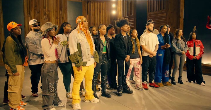 "Rhythm + Flow" contestants gear up for the cypher challenge in episode 203.