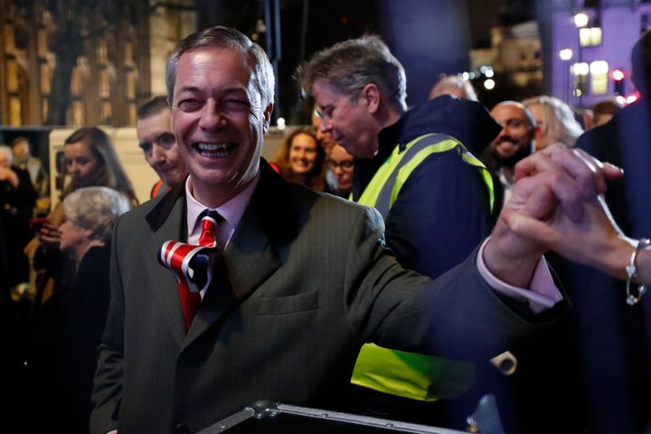 Nigel Farage's party are now in second place behind the Tories, according to the poll.