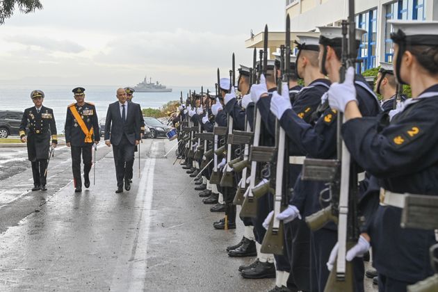 Ο υπουργός Εθνικής Άμυνας, Νίκος Δένδιας, στην τελετή εορτασμού του προστάτη του Πολεμικού Ναυτικού (ΠΝ) Αγίου Νικολάου