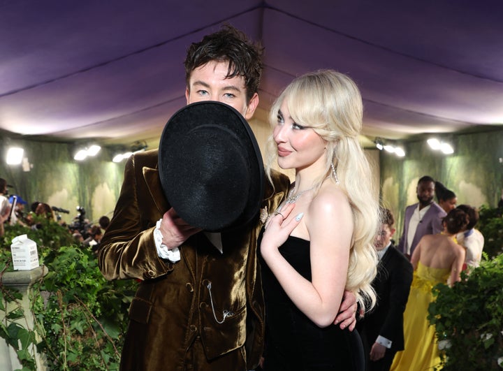 Barry Keoghan and Sabrina Carpenter. The two reportedly broke up last week after dating for nearly a year. 