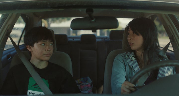 Izaak Wang and Shirley Chen in a scene from "Didi."