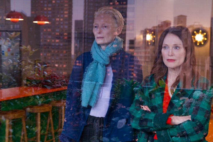 Tilda Swinton and Julianne Moore in "The Room Next Door."