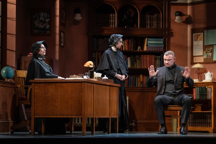 (Left to right) Amy Ryan, Zoe Kazan and Liev Schreiber in "Doubt."