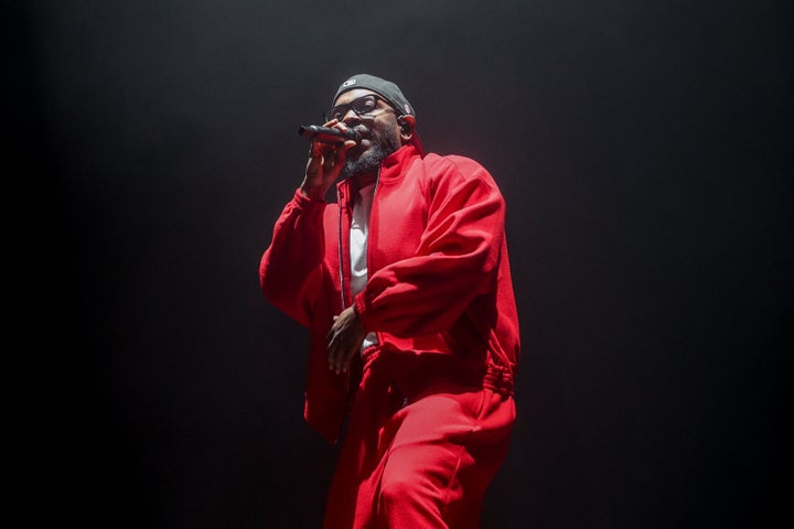 Kendrick Lamar performs during the 2023 Primavera Sound Barcelona Festival.