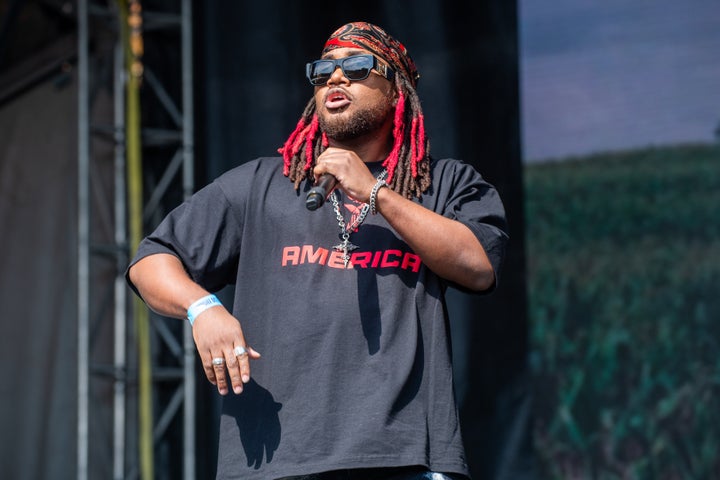 Leon Thomas performs at the 2024 ONE MusicFest in Atlanta, Georgia. 