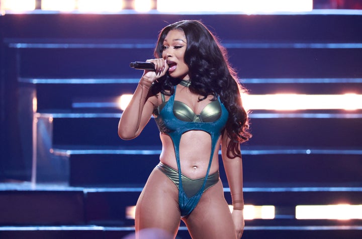 Megan Thee Stallion performs during the 2024 BET Awards.