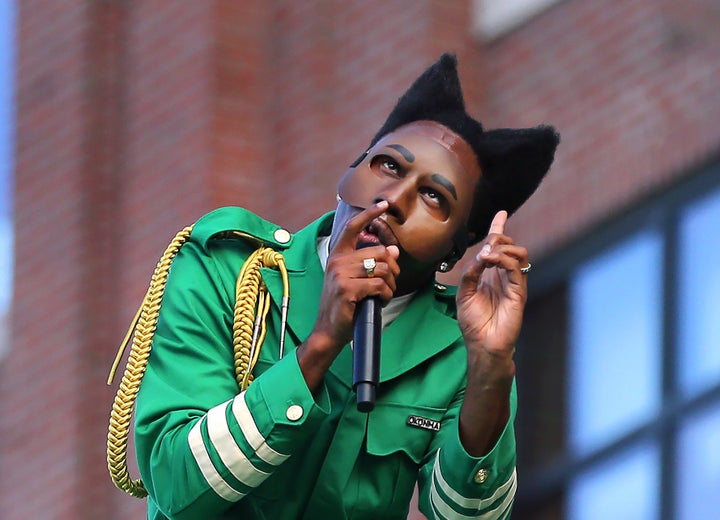 Tyler, the Creator performs his "Chromakopia" album at a surprise pop-up at the Lovejoy Wharf in Boston, Massachusetts.