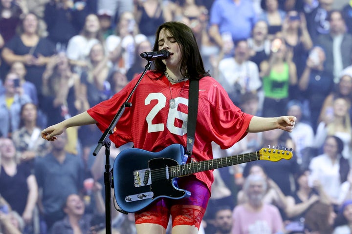 Billie Eilish performs during "Hit Me Hard and Soft: The Tour" in Quebec City, Quebec.