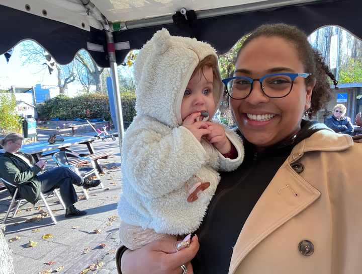 The writer and her daughter.