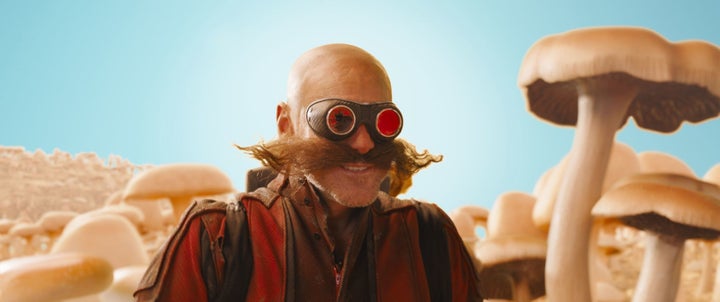 Jim Carrey in the first Sonic The Hedgehog movie in 2020