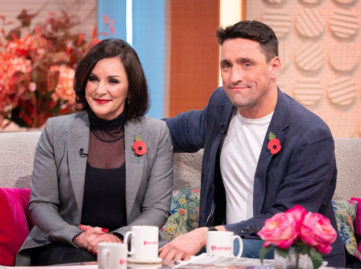 Shirley Ballas and Danny Taylor pictured during an interview on Lorraine in 2019