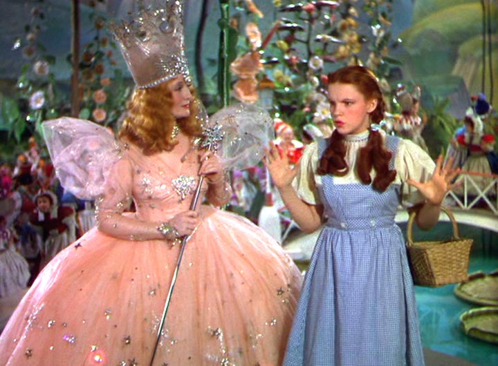 Billie Burke and Judy Garland as Glinda and Dorothy in The Wizard Of Oz