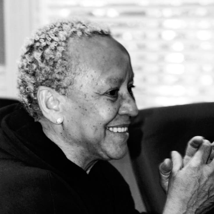 American poet Nikki Giovanni speaks at the "Expression of a People: An Evening of Theater and Poetry" event at Jackson State University on Dec. 10, 2004.