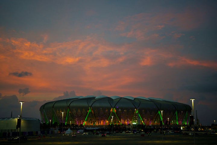 ΑΡΧΕΙΟ - Μια γενική άποψη του γηπέδου King Abdullah Sports City πριν από τον αγώνα του Παγκοσμίου Κυπέλλου Ποδοσφαιρικών Συλλόγων μεταξύ Al-Ittihad και Auckland City στη Τζέντα της Σαουδικής Αραβίας, Τρίτη, 12 Δεκεμβρίου 2023. (AP Photo/Manu Fernandez, Αρχείο)