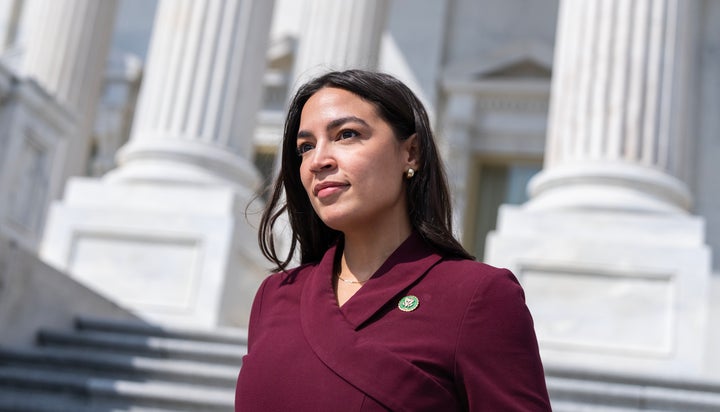 Rep. Alexandria Ocasio-Cortez (D-N.Y.) leaves the U.S. Capitol after the last votes of the week on Sept. 12, 2024. Ocasio-Cortez is running for the ranking member spot on the House Oversight Committee.