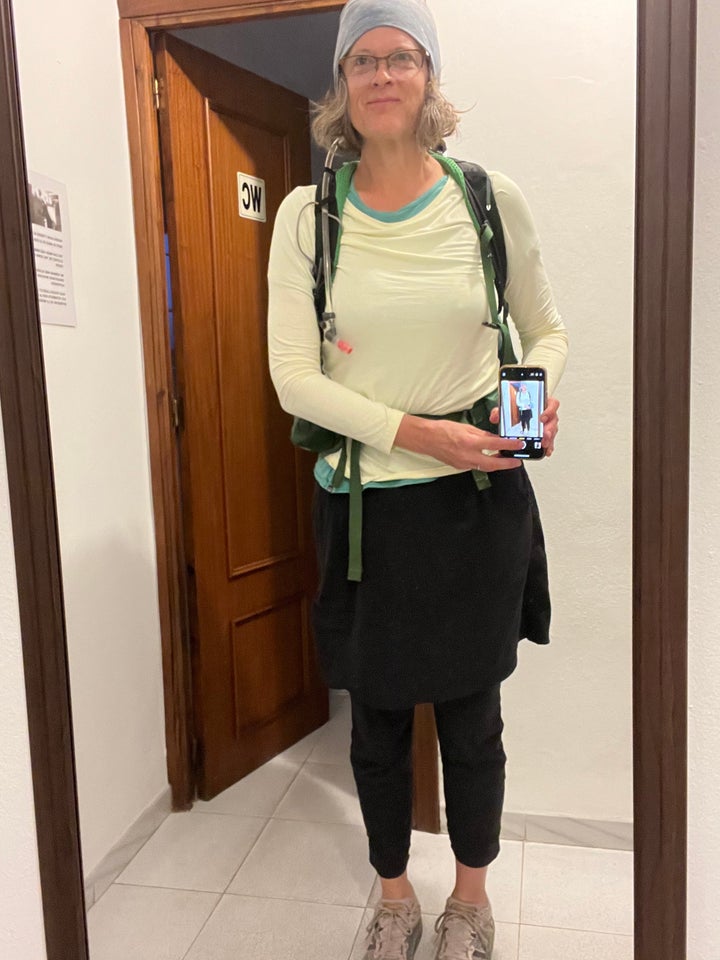 The author stops at a hostel in France during her solo walk across Europe along the Via Francigena.