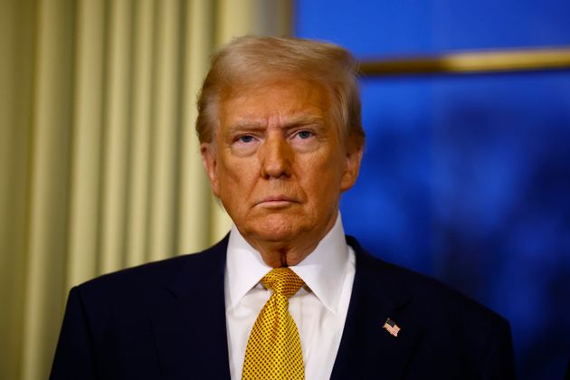 U.S. President-elect Donald Trump attends a meeting with French President Emmanuel Macron at the Elysee Palace in Paris, Friday, Dec. 7, 2024.