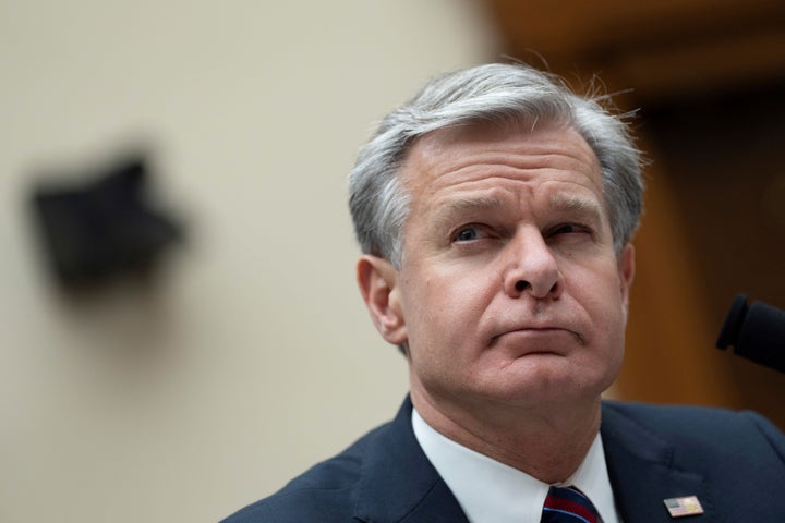 FBI Director Christopher Wray appears before the House Judiciary Committee on Capitol Hill on July 24, 2024. 