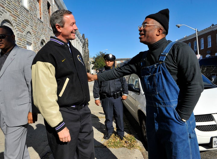Then-Maryland Gov. Martin O'Malley campaigns for re-election in Baltimore, Maryland, in 2010. O'Malley prevailed by 15 points in a GOP wave year.
