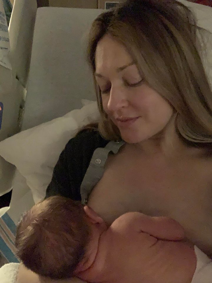 "This was the first time I held and breastfed our son after being on a magnesium sulfate drip for my postpartum preeclampsia," the author writes.