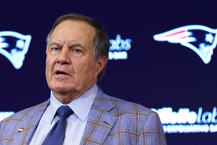 Bill Belichick speaks to the press at the Patriot's stadium on Jan. 11. He is reportedly set to take a role at the University of North Carolina.