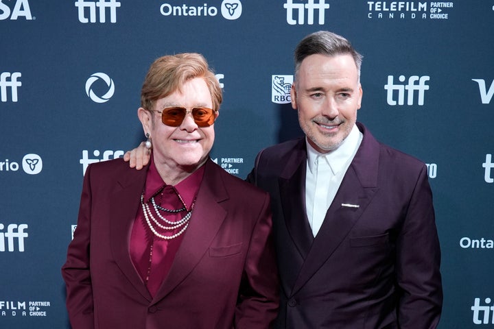 Sir Elton John and David Furnish in September