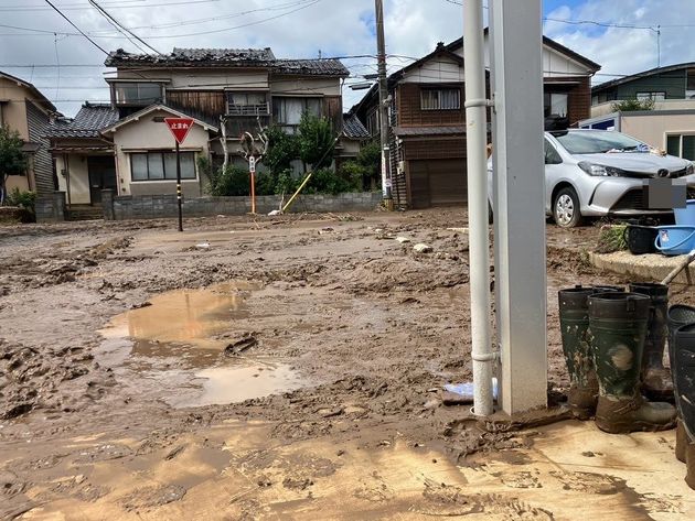 2024年9月に撮影された、能登豪雨直後の被災地