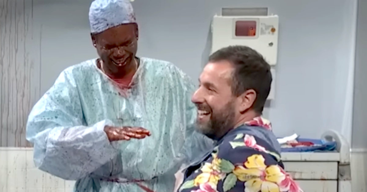 Adam Sandler Is Not 'So Good' To Chris Rock In Surprise, Bloody Return To 'SNL'