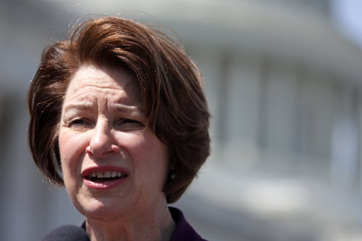 Sen. Amy Klobuchar (D-Minn.), here in April 2023, said she disagreed with Biden's decision to pardon his son while appearing on "Face the Nation" on Sunday.