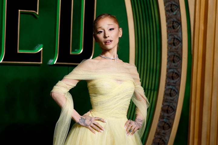 Ariana Grande at the London premiere of Wicked last month