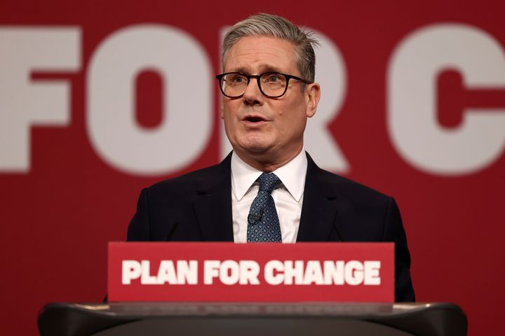 Britain's Prime Minister Keir Starmer during his 'plan for change' speech in Buckinghamshire, England, Thursday, Dec. 5, 2024.