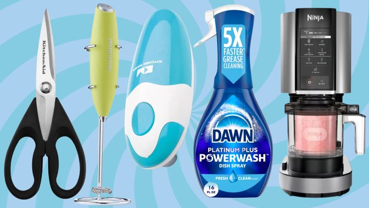 KitchenAid shears, hand frother, electric can opener, Dawn continuous spray,Ninja Creami