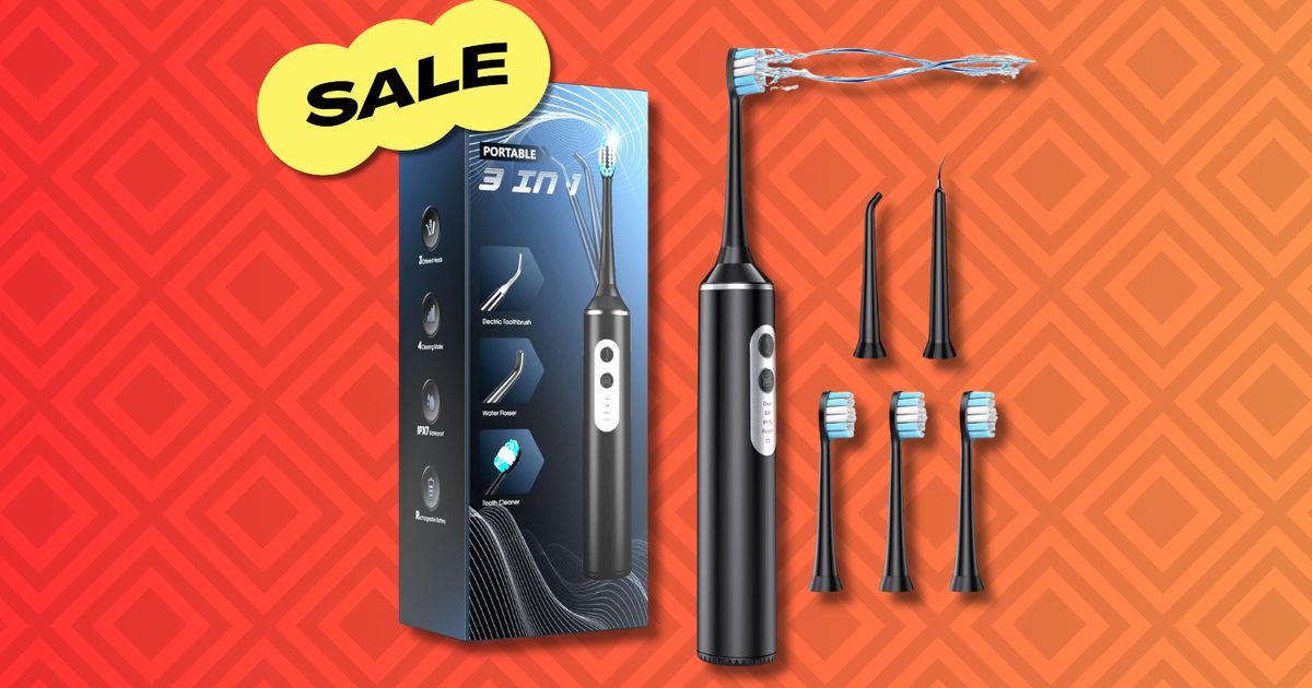 This 2-In-1 Electric Toothbrush And Water Flosser Is Under  Right Now