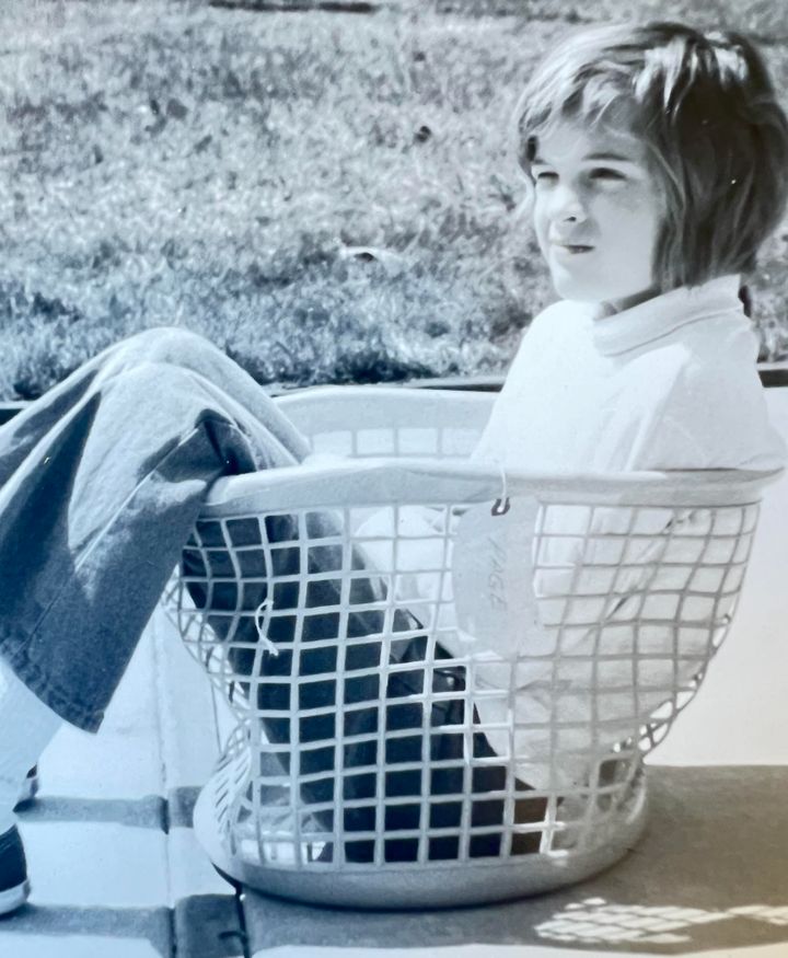 The author in her backyard in McLean, Virginia, in 1971.