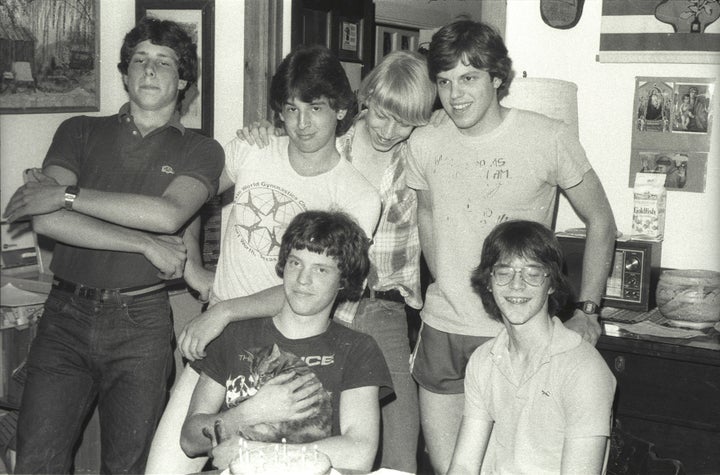 The writer (left) with his high school D&D group in the 1980s.