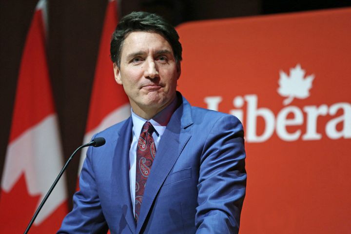 Canada's Prime Minister Justin Trudeau speaks to donors during the Laurier Club Holiday Party at the Canadian Museum of History in Gatineau, Quebec, on December 16, 2024. (Photo by Dave Chan / AFP) (Photo by DAVE CHAN/AFP via Getty Images)