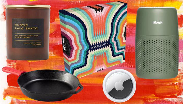 Palo santo candle, Lodge cast iron pan, Wavelength board game, Apple AirTag and Levoit mini air purifier