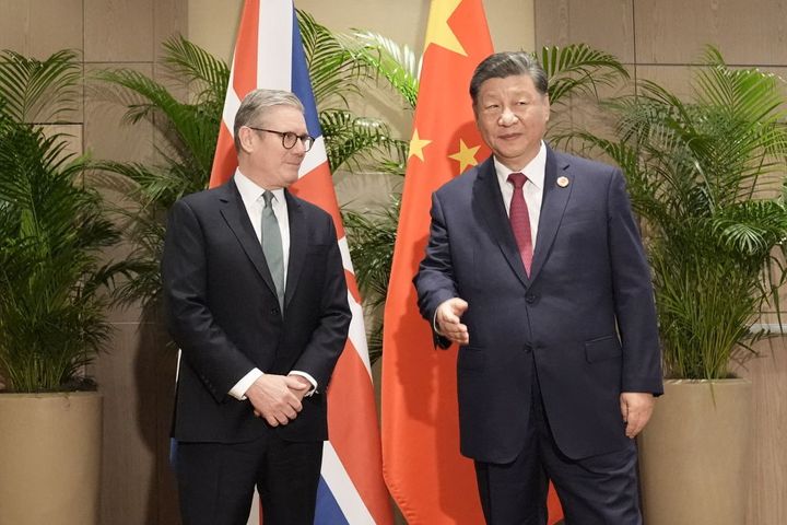 Keir Starmer during a bilateral meeting with President Xi Jinping of China at the G20 summit last month.