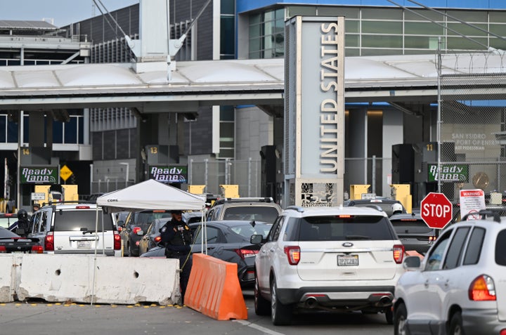 A checkpoint at the San Ysidro Port of Entry in Tijuana, Mexico, is seen on Nov. 29. An attorney representing Kobayashi said he accompanied her back to the U.S. from Mexico over the weekend.