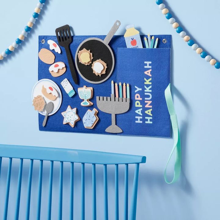 A decorative felt Hanukkah board from Target