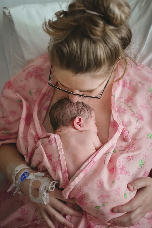 Mother in hospital with baby